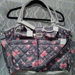 Laura Scott Diaper Bag 6 Piece New